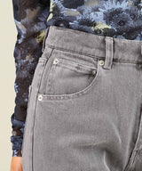 Pigment Dyeing Denim Pants-Forget-me-nots-Forget-me-nots Online Store