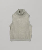 High Neck Sleeveless Knit-Forget-me-nots-Forget-me-nots Online Store