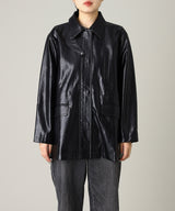 Fake Leather Jacket-Forget-me-nots-Forget-me-nots Online Store