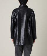 Fake Leather Jacket-Forget-me-nots-Forget-me-nots Online Store