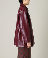 Fake Leather Jacket-Forget-me-nots-Forget-me-nots Online Store