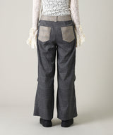 Knee Fold Slacks-Forget-me-nots-Forget-me-nots Online Store