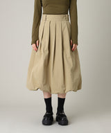 Baloon Pleats Belted Skirt-Forget-me-nots-Forget-me-nots Online Store