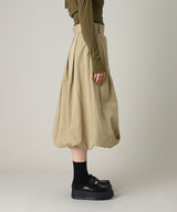 Baloon Pleats Belted Skirt-Forget-me-nots-Forget-me-nots Online Store