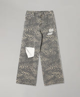 Leopard Damaged Denim-Forget-me-nots-Forget-me-nots Online Store