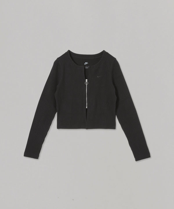 Nike Wmns Nsw Chll Knt Rib Cr Fz L/S Top-NIKE-Forget-me-nots Online Store