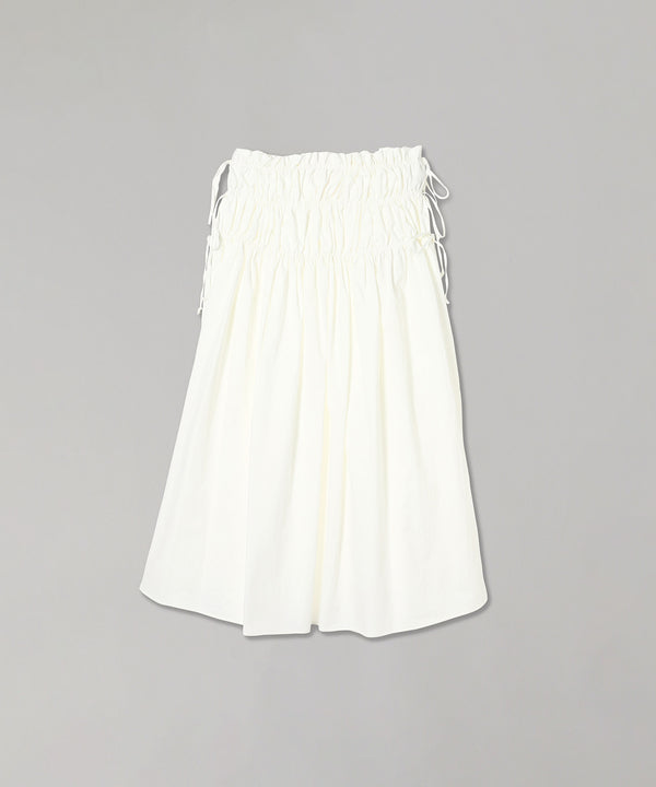 Gathered Organic Cotton Midi Skirt-FETICO-Forget-me-nots Online Store