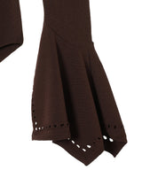 Mesh Knit Shaped-Neck Bodysuit-FETICO-Forget-me-nots Online Store