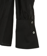 Puff-Sleeved Cotton Satin Shirt-FETICO-Forget-me-nots Online Store