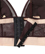 Satin & Mesh Combined Cami Top-FETICO-Forget-me-nots Online Store