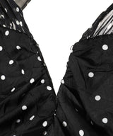 Puff Sleeve Gathered Blouse-FETICO-Forget-me-nots Online Store