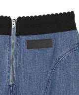 Organic Cotton Denim Long Skirt-FETICO-Forget-me-nots Online Store