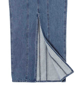 Organic Cotton Denim Long Skirt-FETICO-Forget-me-nots Online Store