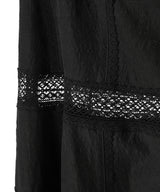 Lace-Paneled Maxi Skirt-FETICO-Forget-me-nots Online Store