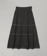 Lace-Paneled Maxi Skirt-FETICO-Forget-me-nots Online Store