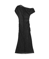 Sheer Gathered Knit Dress-FETICO-Forget-me-nots Online Store