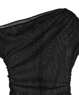 Sheer Gathered Knit Dress-FETICO-Forget-me-nots Online Store