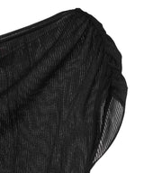 Sheer Gathered Knit Dress-FETICO-Forget-me-nots Online Store