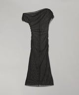 Sheer Gathered Knit Dress-FETICO-Forget-me-nots Online Store