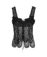 Hand-Knitted Rose Bustier-FETICO-Forget-me-nots Online Store
