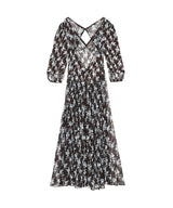 Sheer Combined Maxi Dress-FETICO-Forget-me-nots Online Store