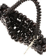 Ebony Beaded Heart Shaped Bag-Feng Chen Wang-Forget-me-nots Online Store