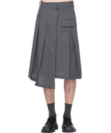 Grey Pleated Midi Skirt-Feng Chen Wang-Forget-me-nots Online Store