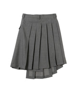 Grey Pleated Midi Skirt-Feng Chen Wang-Forget-me-nots Online Store