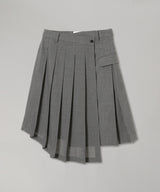 Grey Pleated Midi Skirt-Feng Chen Wang-Forget-me-nots Online Store