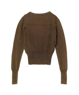 Sandwashed Grey Knit Cardigan-Feng Chen Wang-Forget-me-nots Online Store