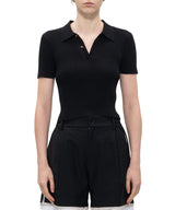 Jacquard Patterned Knit Polo-Feng Chen Wang-Forget-me-nots Online Store