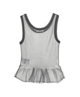 Sheer Frill Knit Top-LCDC TM-Forget-me-nots Online Store