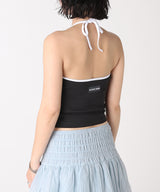 Moon Logo Bicolor Jersey Tank Top-Marine Serre-Forget-me-nots Online Store