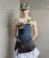 Denim Twist Bustier-Andersson Bell-Forget-me-nots Online Store