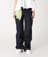 2Nd Best Printed Denim Jeans-CONSTANÇA ENTRUDO-Forget-me-nots Online Store