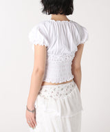 Gathered Mini Tee With Corset-Forget-me-nots-Forget-me-nots Online Store