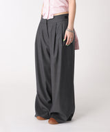 Wide Tuck Slacks-Forget-me-nots-Forget-me-nots Online Store
