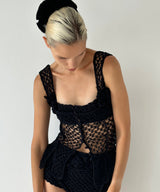 Hand-Knitted Rose Bustier-FETICO-Forget-me-nots Online Store