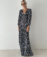 Sheer Combined Maxi Dress-FETICO-Forget-me-nots Online Store