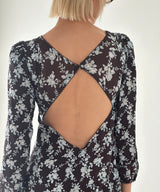 Sheer Combined Maxi Dress-FETICO-Forget-me-nots Online Store