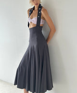 Hand-Embroidered Pleated Skirt-FETICO-Forget-me-nots Online Store