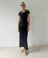 Stretch Jersey Off-Shoulder Top-FETICO-Forget-me-nots Online Store