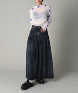 Light Denim Long Skirt-GANNI-Forget-me-nots Online Store
