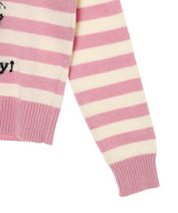 Striped Graphic Wool Mix Bunny Crewneck-GANNI-Forget-me-nots Online Store