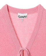 Future Wool Mix Short Sleeve Cardigan-GANNI-Forget-me-nots Online Store