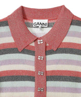 Light Sparkle Rib Polo-GANNI-Forget-me-nots Online Store