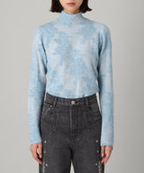 Sheer Flower Jacquard Mockneck-GANNI-Forget-me-nots Online Store