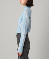 Sheer Flower Jacquard Mockneck-GANNI-Forget-me-nots Online Store