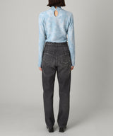 Sheer Flower Jacquard Mockneck-GANNI-Forget-me-nots Online Store