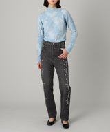 Sheer Flower Jacquard Mockneck-GANNI-Forget-me-nots Online Store